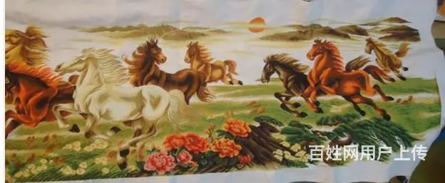 八骏图十字绣 - 图片 6