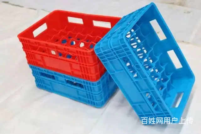 二手折叠筐美团筐双色错位筐二手周转箱斜插箱保温箱 - 图片 5