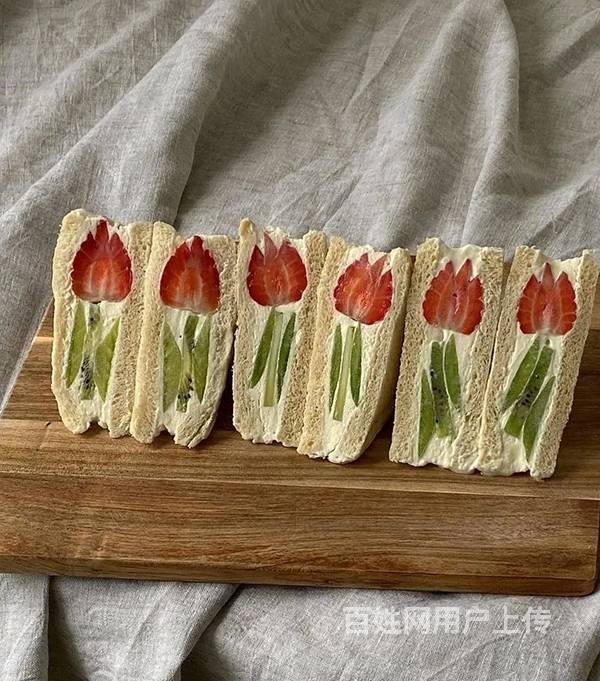 ins超火!无敌可爱的奶油夹心『花朵三明治』!初夏