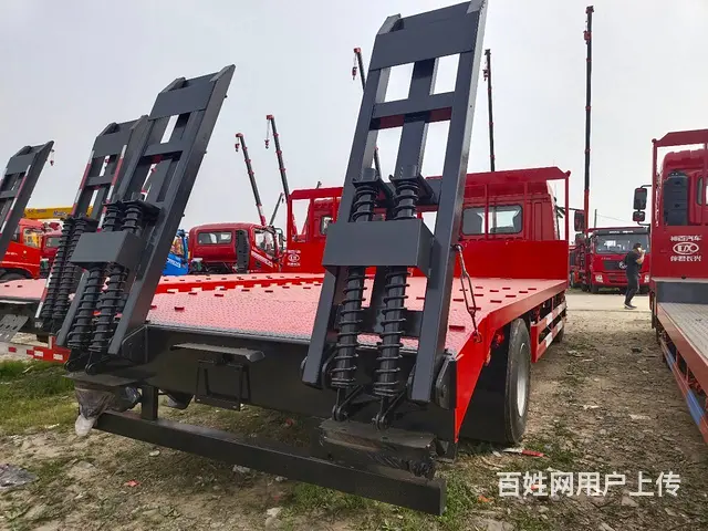 解放单桥平板拖车 挖机拖板车 5.2米6.8米板长 - 图片 5