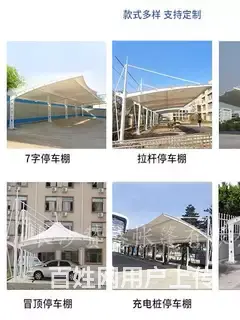 户外风景棚景观棚遮阳挡雨棚充电桩棚停车棚 - 图片 5
