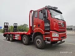 解放J6前四后八锡柴420马力挖机平板拖车厂家直销售后无忧