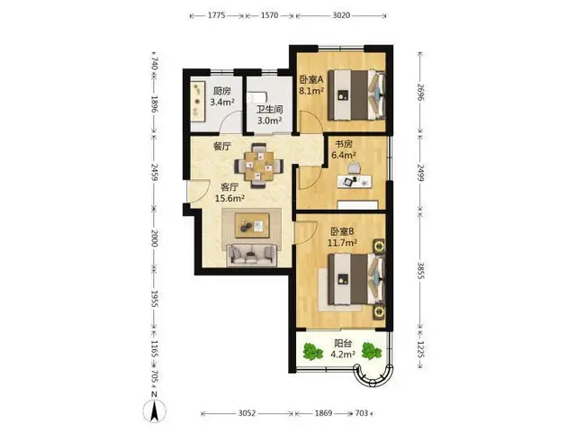 市区西环三元三村 自住三房出租 家电齐全拎包入住 有密码 - 图片 10