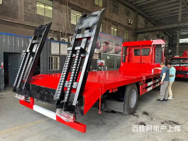 新款解放单桥挖机平板拖车 拉15吨挖机拖板车 - 图片 8