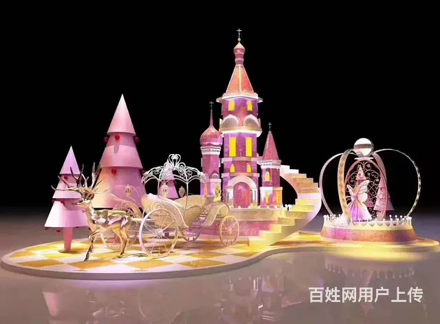 沈阳元旦主题绿雕,圣诞主题包装,商业美陈设计树亮化 - 图片 1
