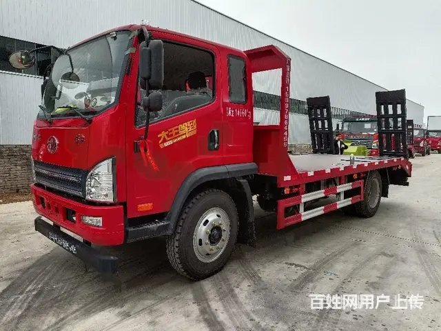 解放大王单桥挖机拖车平板车 品牌大小齐全 - 图片 1