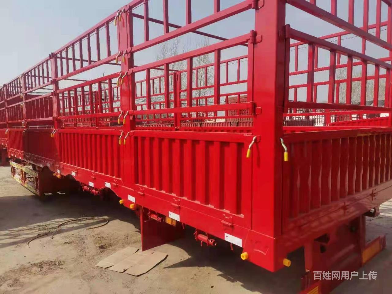 13米高低板花栏半挂车 , 二手花栏半挂车