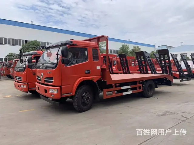 东风福瑞卡单桥平板车锡柴140马力拖12吨挖机板车 - 图片 5