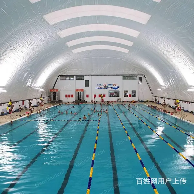 双层充气体育馆 气膜室内恒温游泳馆 膜结构建筑定制 - 图片 1