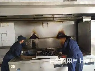 昆山千灯单位食堂油烟机清洗，油烟管道清洗，风机清洗 - 图片 1