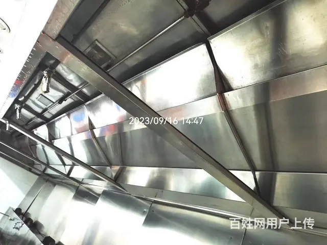 昆山锦溪商务楼员工餐厅食堂大型油烟机清洗 - 图片 8