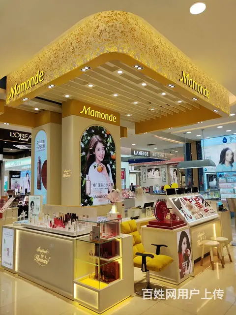 化妆品店柜台设计，化妆品展台，展柜，烤漆货架，货柜 - 图片 2