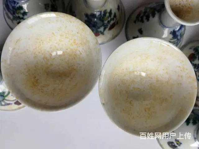 出售大明成化年鸡缸高脚杯一桌（八只） - 图片 4