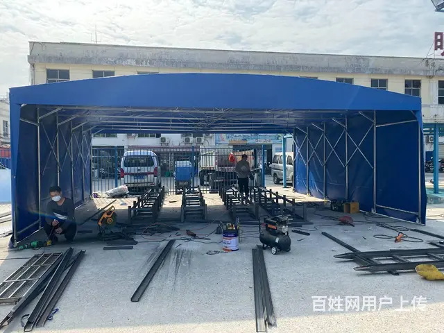 活动帐篷大型仓库棚停车棚电动棚夜宵烧烤棚伸缩折叠棚 - 图片 2