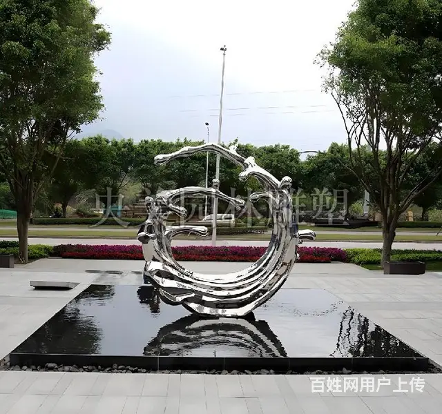 不锈钢浪花雕塑加工,不锈钢浪花雕塑定制厂家 - 图片 6