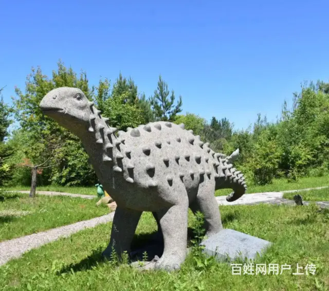 恐龙石雕#公园大型动物雕塑摆件 - 图片 2