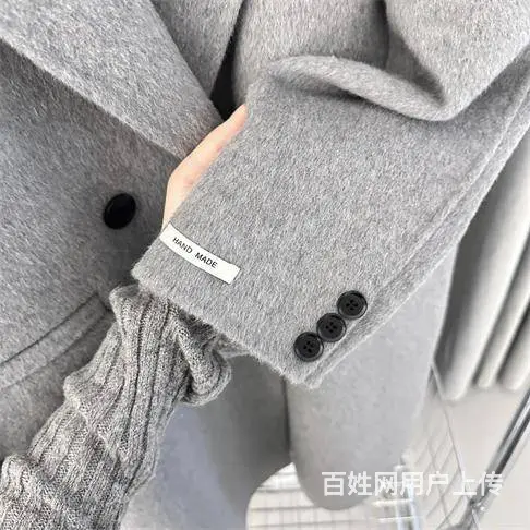 温碧霞自创IRENENA服装韩版外套高灰呢子大衣 - 图片 3