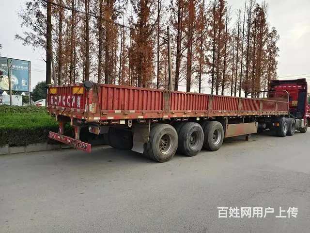 13米标箱x2.5米宽 半挂车 平板式 国5 - 图片
