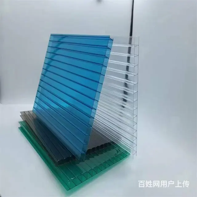 临沂临沭湖蓝阳光板临沭蓝色阳光板车棚 - 图片 1
