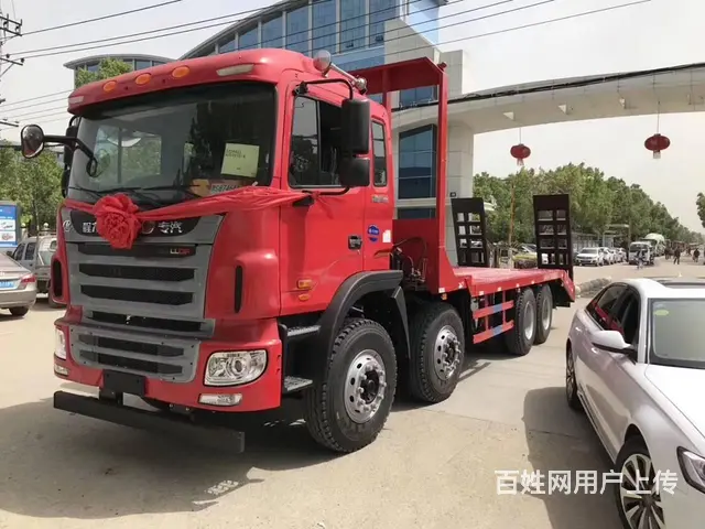 直销 拖35吨重载型挖机平板车 江淮前四后八平板车 - 图片 12