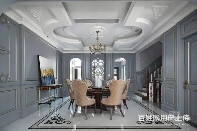 法式风情丨500m²别墅装修案例赏析 - 图片 1