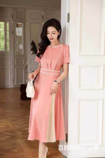 芭奴曼妃夏季醋酸连衣裙女装品牌折扣服装尾货 - 图片 12