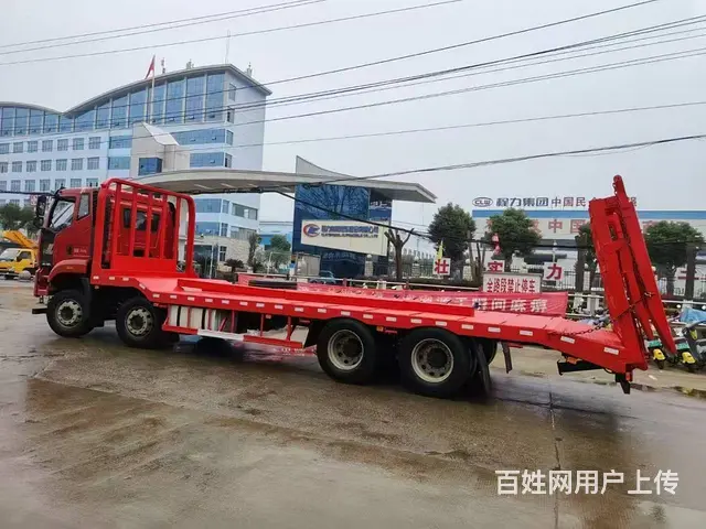新款解放J6P平板车457后桥拖35吨大挖机运输车 - 图片 5