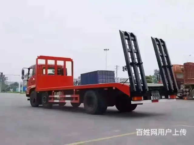 国六排放平板车 东风天锦小三轴可拉200挖机拖板车 - 图片 10
