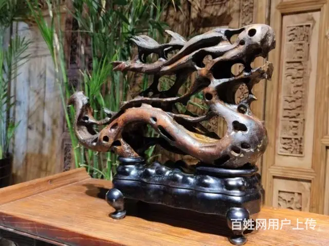 红太湖石，（龙）文房案头摆件 - 图片 7