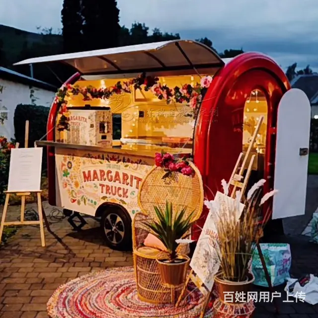 网红新型拖挂式餐车多功能餐车多用餐饮项目咖啡车奶茶 - 图片 4