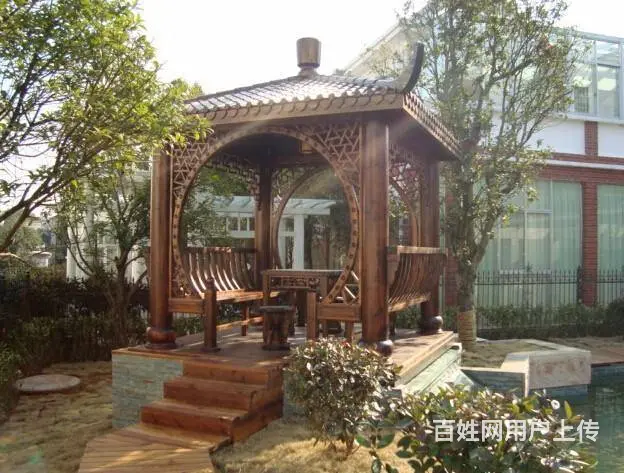 枣房轻钢别墅  枣庄金属雕花板房  枣庄木屋凉亭岗亭 - 图片 5