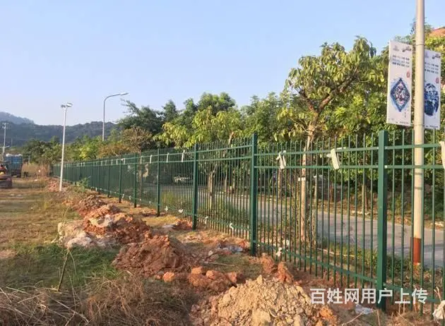 茂名工业园外围护栏铁艺栅栏防攀爬锌钢护栏 - 图片 1