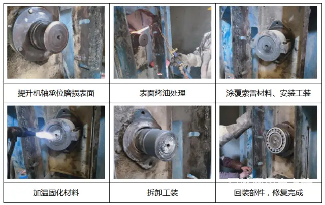 看一个提升机轴承位磨损在线修复的实际案例 - 图片