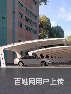 充电桩棚膜结构小区电动车棚停车棚雨棚遮阳电瓶棚 - 图片 1