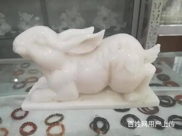 园林动物雕刻，石雕兔子 - 图片 1