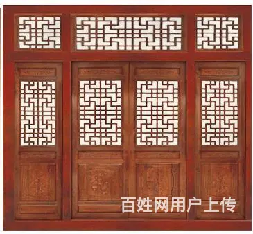 四川成都花格木窗实木门窗实木雕花门 - 图片 12