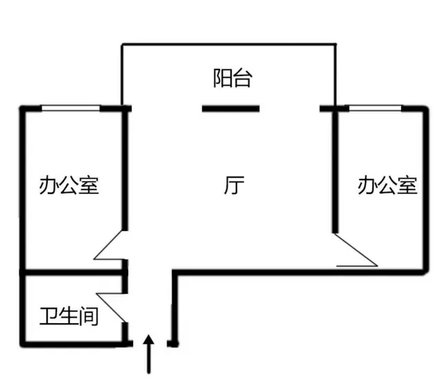建科大厦使用80平办公 - 图片 2