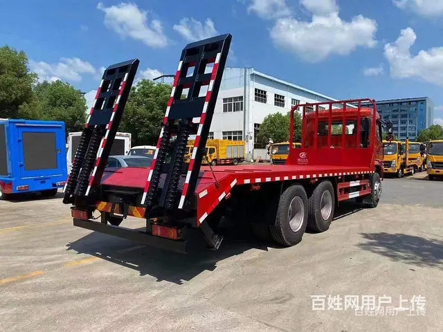 国六湖北大运后八轮平板拖车 平板运输车 货到付款 - 图片 9