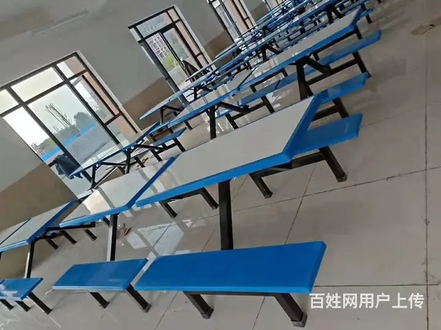 单位食堂快餐桌椅，工地玻钢快餐桌，成都快餐桌椅厂家 - 图片 6