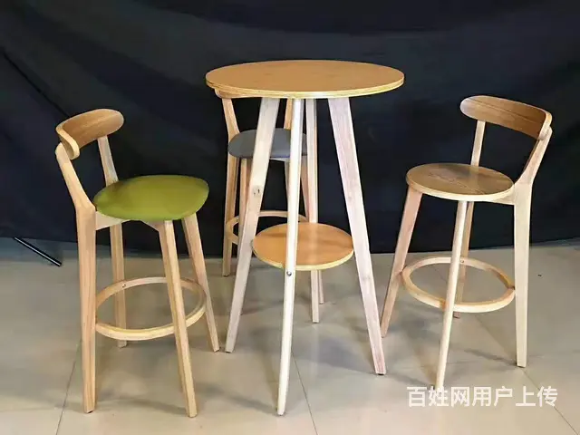 奶茶店吧台桌椅，汉堡店桌椅，高档快餐桌椅，餐厅卡座 - 图片 9