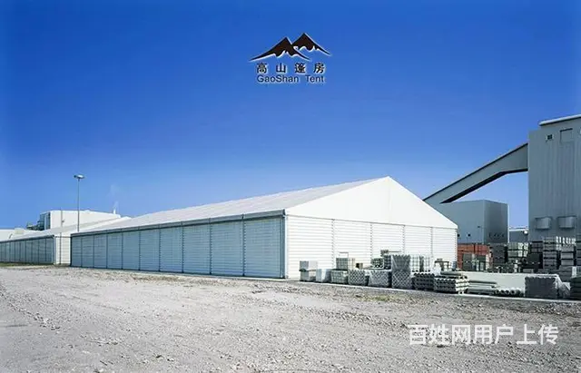 户外临时仓库篷房，物流中转仓储大棚，结构安全抗风 - 图片 2