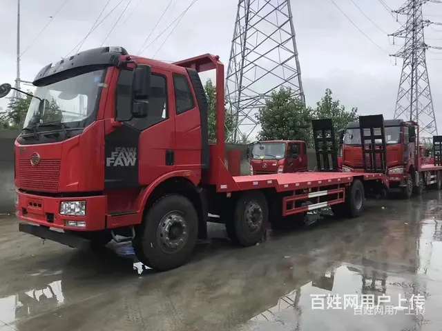 淮南解放三轴平板运输车8米5挖机拖车做分期利息多少 - 图片 2