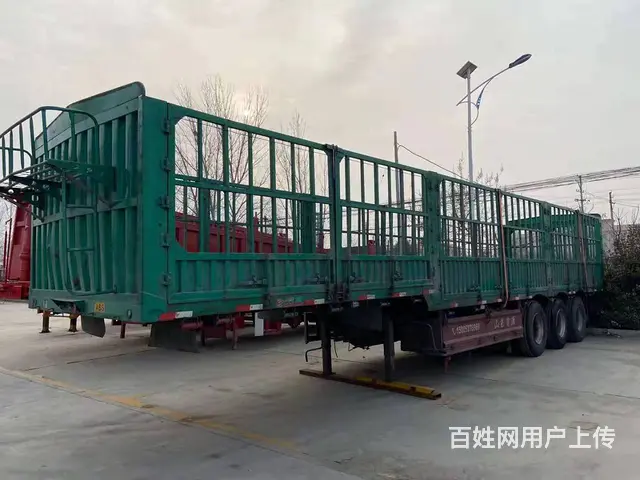 出售二手山东富源高低板对开门花蓝半挂车13米长2 - 图片 5
