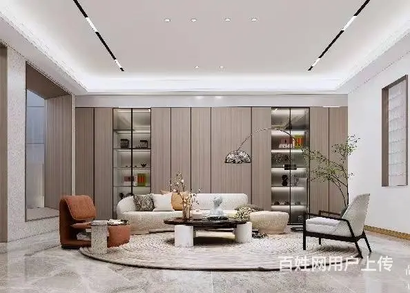 新中式风格560平米常州尚枫澜湾别墅装修案例 - 图片 5