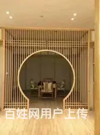 四川自贡别墅落地罩实木花格落地罩博古架 - 图片 1