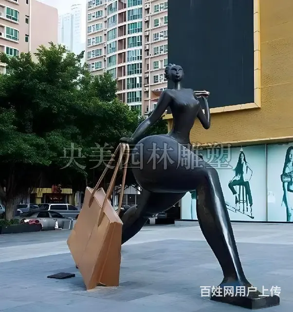 玻璃钢雕塑购物袋,商场美陈雕塑 - 图片 2
