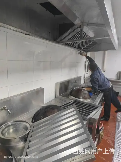 昆山大型饭店厨房油烟机净化器清洗风机维修风机异响 - 图片 6