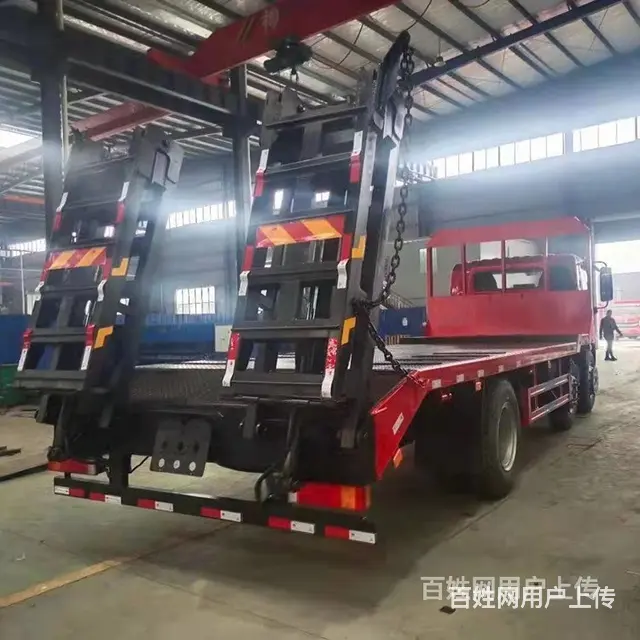 国六东风东风小三轴挖机平板车 拖板车 出厂价 - 图片 6