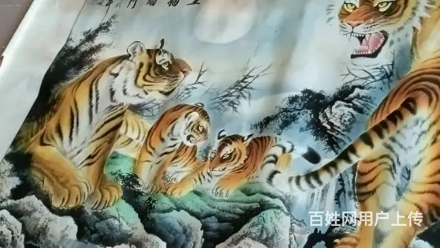 【五福临门】五虎画，手绘画工精细，包老！ - 图片 7