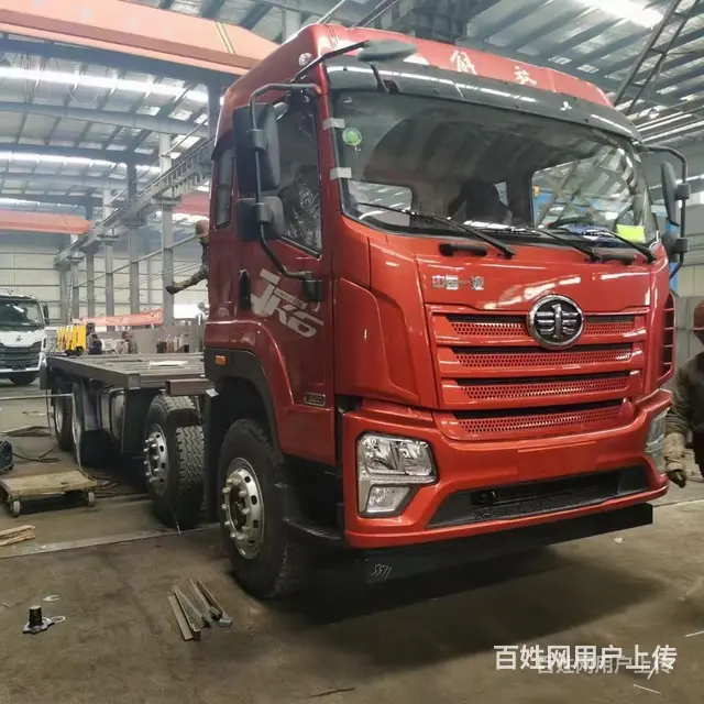 吉林国六解放J6K前四后八拖板车7米5平板拖车可以选装液压爬 - 图片 10